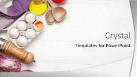  Presentation with cooking utensils - Amazing presentation theme having cooking-utensils-and-ingredients backdrop and a white colored foreground