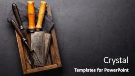  Presentation with cooking utensils - Presentation enhanced with cooking-utensils-in-box background and a dark gray colored foreground