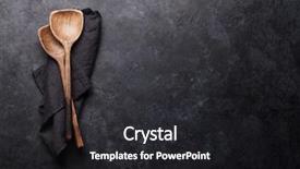  Presentation with cooking utensils - Cool new theme with cooking wooden utensils on stone backdrop and a dark gray colored foreground