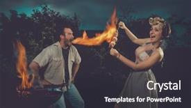  Presentation with outdoor worker safety - Audience pleasing presentation theme consisting of cookout - family having rest outdoor backdrop and a dark gray colored foreground