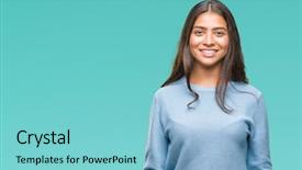  Presentation with arab - Cool new PPT theme with cool - beautiful young arab woman backdrop and a seafoam green colored foreground