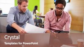  Presentation with meeting - PPT theme consisting of cool - creatives having informal meeting background and a violet colored foreground