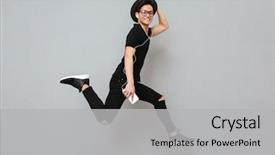  Presentation with asian nurse helps a man - Audience pleasing presentation theme consisting of cool - image of emotional young asian backdrop and a light gray colored foreground