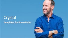 Presentation with natural - Colorful PPT layouts enhanced with cool - middle age hoary senior man backdrop and a teal colored foreground