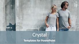  Presentation with wall street - Theme with cool - two hipster models man background and a seafoam green colored foreground