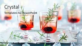  Presentation with blackberry - Audience pleasing theme consisting of cool - winter berry cocktails made backdrop and a cool aqua colored foreground