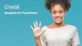  Presentation with afro - Cool new slides with cool - young afro american woman backdrop and a teal colored foreground