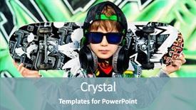  Presentation with cool - Presentation theme enhanced with cool 7 year old boy background and a seafoam green colored foreground