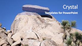  Presentation with volcanic rock - Presentation theme enhanced with cool ancient volcanic rock formations background and a  colored foreground