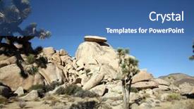  Presentation with volcanic rock - Presentation theme with cool ancient volcanic rock formations background and a  colored foreground