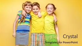  Presentation with children child kid joy faith - PPT theme having cool backgrounds - happy joyful children having fun background and a yellow colored foreground