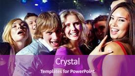 Presentation with part time job during studies - Amazing presentation having cool backgrounds - image of clubbing friends looking backdrop and a violet colored foreground
