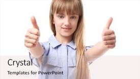  Presentation with pretty 3d animation - Slide set featuring cool backgrounds - pretty little girl on white background and a  colored foreground