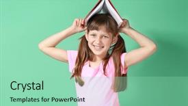  Presentation with adult coloring book - Cool new theme with cool backgrounds - pretty little girl with book backdrop and a  colored foreground