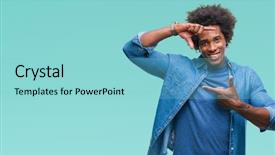  Presentation with afro - Amazing presentation theme having cool borders - afro american man over isolated backdrop and a  colored foreground