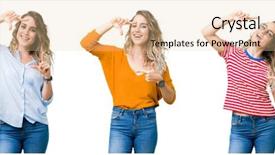  Presentation with swimming beautiful girl swims underwater - Cool new slides with cool borders - collage of young beautiful blonde backdrop and a lemonade colored foreground