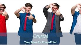  Presentation with floral border over white - PPT theme enhanced with cool borders - collage of young man background and a ocean colored foreground