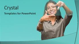  Presentation with beautiful midnight sun over - Beautiful PPT layouts featuring cool borders - young beautiful arab woman backdrop and a  colored foreground