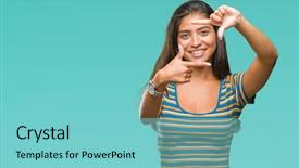  Presentation with beautiful midnight sun over - Beautiful slides featuring cool borders - young beautiful arab woman backdrop and a  colored foreground