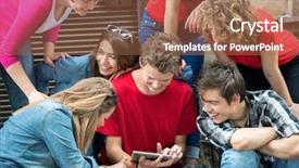  Presentation with underage drinking two teenagers having - Presentation design with cool boy - teenagers having fun with tablet background and a coral colored foreground