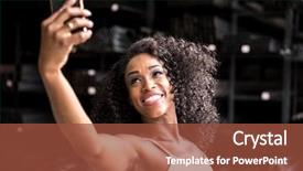  Presentation with taking the blood pressure in black women - Presentation theme having cool brazil - black woman taking pictures background and a tawny brown colored foreground