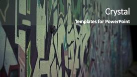 Presentation with graffiti - Amazing presentation design having cool brazil - colorful segment of a graffiti backdrop and a dark gray colored foreground
