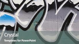  Presentation with graffiti - PPT layouts enhanced with cool brazil - colorful segment of a graffiti background and a gray colored foreground