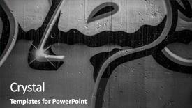  Presentation with white black grafitti - Slide set with cool brazil - segment of a street art background and a dark gray colored foreground