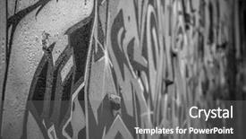  Presentation with white black grafitti - Presentation theme featuring cool brazil - street art grafitti in black background and a gray colored foreground