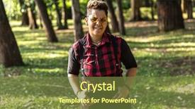  Presentation with alternative - Beautiful PPT theme featuring cool brazil - young alternative fashionable girl backdrop and a tawny brown colored foreground