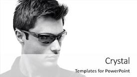  Presentation with young man wearing a hat - Colorful slides enhanced with cool glasses - young model wearing sunglasses backdrop and a white colored foreground