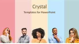  Presentation with man woman - Slides with cool group of people woman background and a lemonade colored foreground