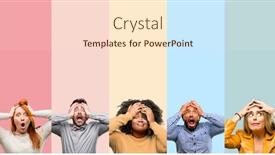  Presentation with cool - PPT theme enhanced with cool group of people woman and man stressful keeping hands on head terrified in panic shouting background and a cream colored foreground