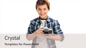  Presentation with cool - Presentation consisting of cool little boy background and a light gray colored foreground