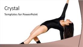  Presentation with jazz - Beautiful slides featuring cool looking girl dances jazz backdrop and a white colored foreground