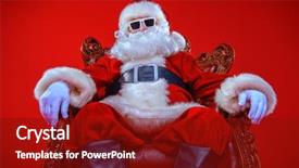  Presentation with christmas red - Beautiful slides featuring cool modern santa claus backdrop and a crimson colored foreground