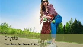  Presentation with teen girl - Slide deck featuring cool-modern-teen-girl-rides background and a yellow colored foreground