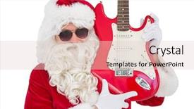  Presentation with electric guitar - Cool new theme with cool santa showing electric guitar backdrop and a lemonade colored foreground