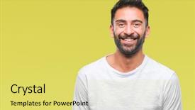  Presentation with hispanic - Amazing PPT theme having cool smile on face lucky backdrop and a  colored foreground