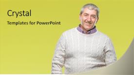  Presentation with 3 d man person - Colorful PPT layouts enhanced with cool smile on face lucky backdrop and a yellow colored foreground