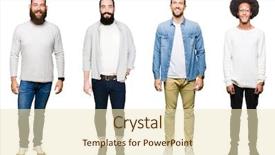  Presentation with virile young men - Beautiful presentation theme featuring cool smile on face lucky backdrop and a  colored foreground