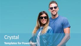  Presentation with movie theater loving couple - Slide set enhanced with cool smile on face lucky background and a teal colored foreground