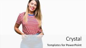  Presentation with look - Slides having cool smile on face lucky background and a  colored foreground