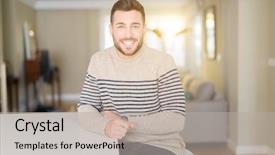  Presentation with cool - Presentation theme consisting of cool smile on face lucky background and a  colored foreground