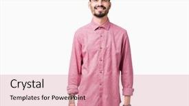  Presentation with pink - Amazing PPT theme having cool smile on face lucky backdrop and a  colored foreground