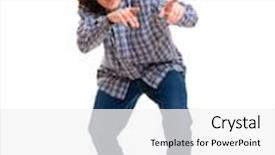  Presentation with cool - PPT theme enhanced with 80th - cool smiley guy pointing background and a white colored foreground