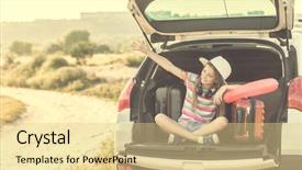  Presentation with summer camp - Audience pleasing slide deck consisting of cool summer camp - beginning of the trip little backdrop and a lemonade colored foreground