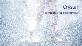  Presentation with street children - Slide set enhanced with cool summer camp - children play with splashes background and a sky blue colored foreground