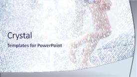  Presentation with street children - PPT layouts having cool summer camp - children play with splashes background and a sky blue colored foreground