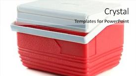  Presentation with refrigerator - Audience pleasing slide deck consisting of cool summer camp - traveling refrigerator isolated on white backdrop and a  colored foreground